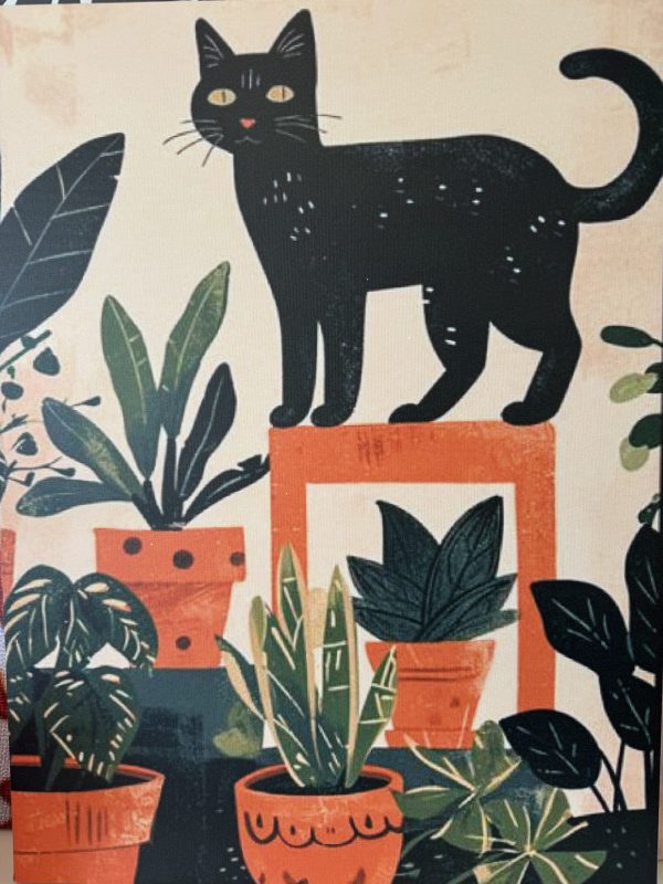 A Cat & His Plants the art studio by juggling daisies