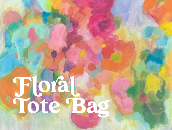 Paint Your Own Floral Tote Bag