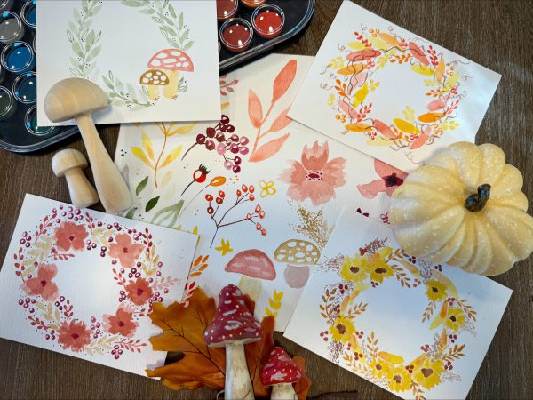 Watercolor Wreathes