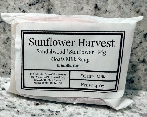 sunflower harvest soap bar juggling daisies